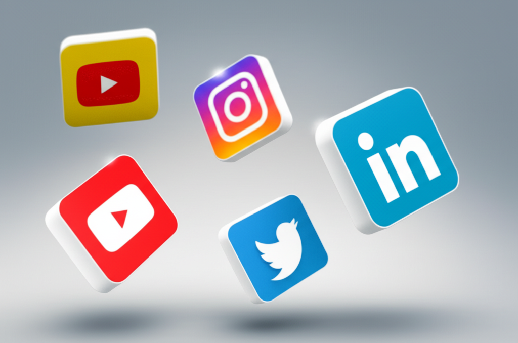 Social media platforms visualization